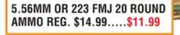 Dunham's Sports 5.56MM OR 223 FMJ 20 ROUND AMMO offer