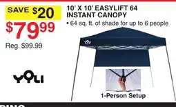 Dunham's Sports 1-PERSON 10' X 10' EASYLIFT 64 INSTANT CANOPY offer
