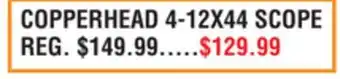 Dunham's Sports COPPERHEAD 4-12X44 SCOPE offer