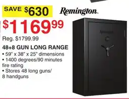 Dunham's Sports REMINGTON 48+8 GUN LONG RANGE offer