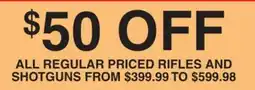 Dunham's Sports RIFLES AND SHOTGUNS offer