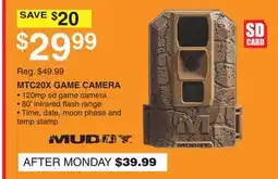 Dunham's Sports MUDDY MTC20X GAME CAMERA offer