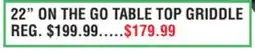 Dunham's Sports 22 ON THE GO TABLE TOP GRIDDLE offer