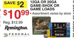 Dunham's Sports 12GA OR 20GA GAME-SHOK OR GAME LOADS offer