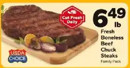 Save a Lot Fresh Boneless Beef Chuck Steaks offer