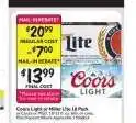 Stop&Shop Coors Light or Miller Lite 18 Pack offer