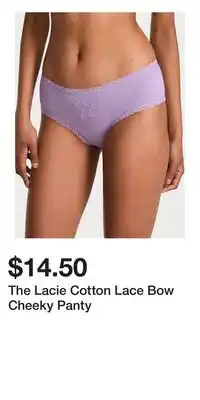 Victoria's Secret The Lacie Cotton Lace Bow Cheeky Panty offer