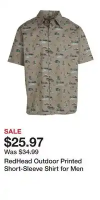 Cabela's RedHead Outdoor Printed Short-Sleeve Shirt for Men offer