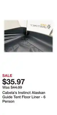 Cabela's Cabela's Instinct Alaskan Guide Tent Floor Liner - 6 Person offer