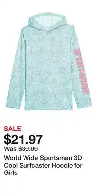 Cabela's World Wide Sportsman 3D Cool Surfcaster Hoodie for Girls offer