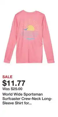 Cabela's World Wide Sportsman Surfcaster Crew-Neck Long-Sleeve Shirt for Toddlers or Kids offer