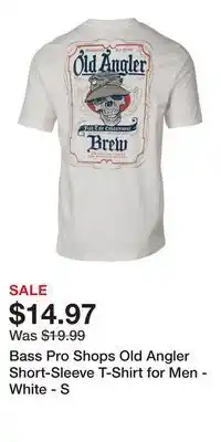 Cabela's Bass Pro Shops Old Angler Short-Sleeve T-Shirt for Men - White - S offer