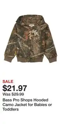 Cabela's Bass Pro Shops Hooded Camo Jacket for Babies or Toddlers offer