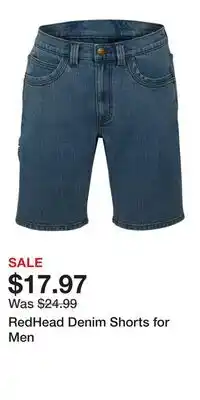 Cabela's RedHead Denim Shorts for Men offer