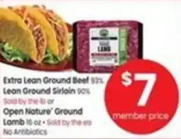 Albertsons Extra lean ground beef lean ground sirloin offer