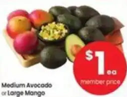 Albertsons Medium avocado or large mango offer