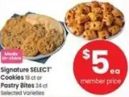 Albertsons Signature select cookies or pastry bites offer
