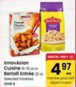 Albertsons InnovAsian cuisine bertolli entree offer