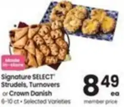 Albertsons Signature SELECT Strudels, Turnovers or Crown Danish offer