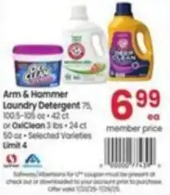 Albertsons Arm & Hammer Laundry Detergent offer
