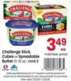 Albertsons Challenge Stick Cubes or Spreadable Butter offer