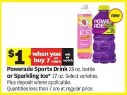 Meijer Powerade Sports Drink or Sparkling Ice offer