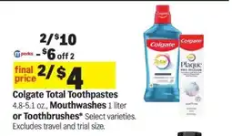 Meijer Colgate Total Toothpastes offer