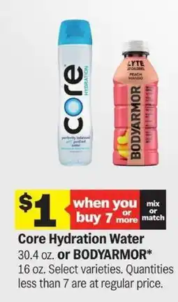 Meijer Core Hydration Water or BODYARMOR offer