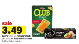 Meijer Carr’s, Kellogg’s Club or Toasteds Crackers offer