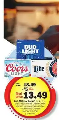 Meijer Bud, Miller or Coors offer