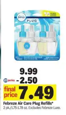 Meijer Febreze Air Care Plug Refills offer