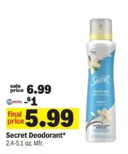 Meijer Secret Deodorant offer