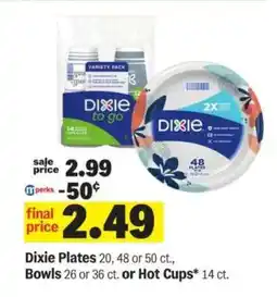 Meijer Dixie Plates, Bowls or Hot Cups offer