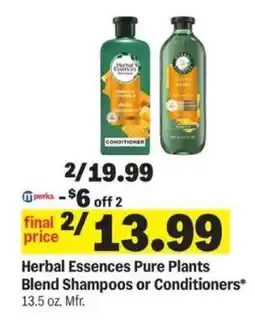 Meijer Herbal Essences Pure Plants Blend Shampoos or Conditioners offer