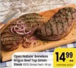 Albertsons Open Nature Boneless Angus Beef Top Sirloin Steak offer