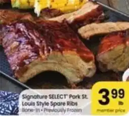 Albertsons signature SELECT Pork St. Louis Style Spare Ribs offer