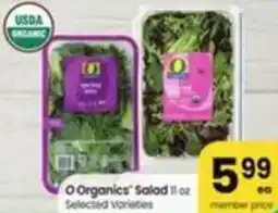 Albertsons O Organics' Salad offer