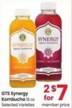 Albertsons GTS Synergy Kombucha offer