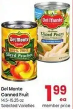 Albertsons Del Monte Canned Fruit offer