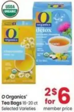 Albertsons O Organics Tea Bags offer