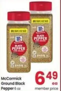 Albertsons McCormick Ground Black Pepper offer