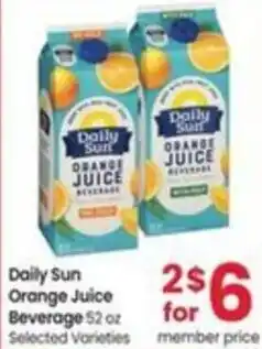 Albertsons Daily Sun Orange Juice Beverage offer