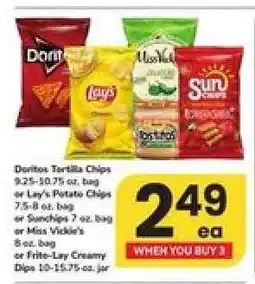Safeway Doritos, Lay's, SunChips, Miss Vickie's, Frito-Lay Dips offer