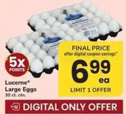 Safeway Lucerne Large Eggs offer