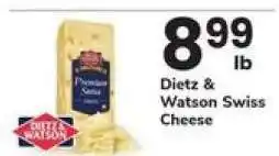 Safeway Dietz & Watson Swiss Cheese offer