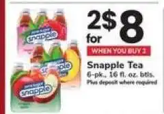 Safeway Snapple Tea offer