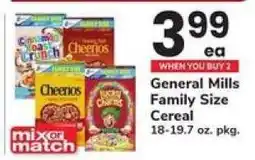 Safeway General Mills Family Size Cereal offer