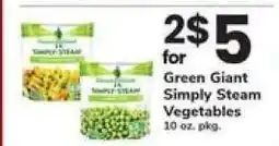 Safeway Green Giant Simply Steam Vegetables offer