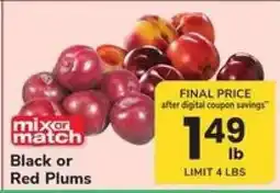 Safeway Black or Red Plums offer