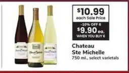 Safeway Chateau Ste. Michelle offer